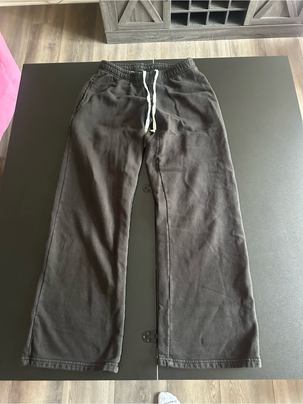 Brandy Melville Black Wide-Leg Anastasia Sweatpants